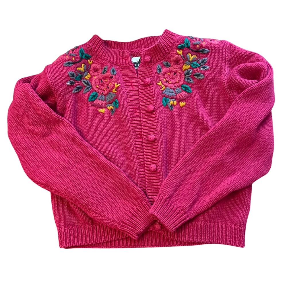 Vintage 80’s Collections by Michelle Stuart Pink button up sweater, size small